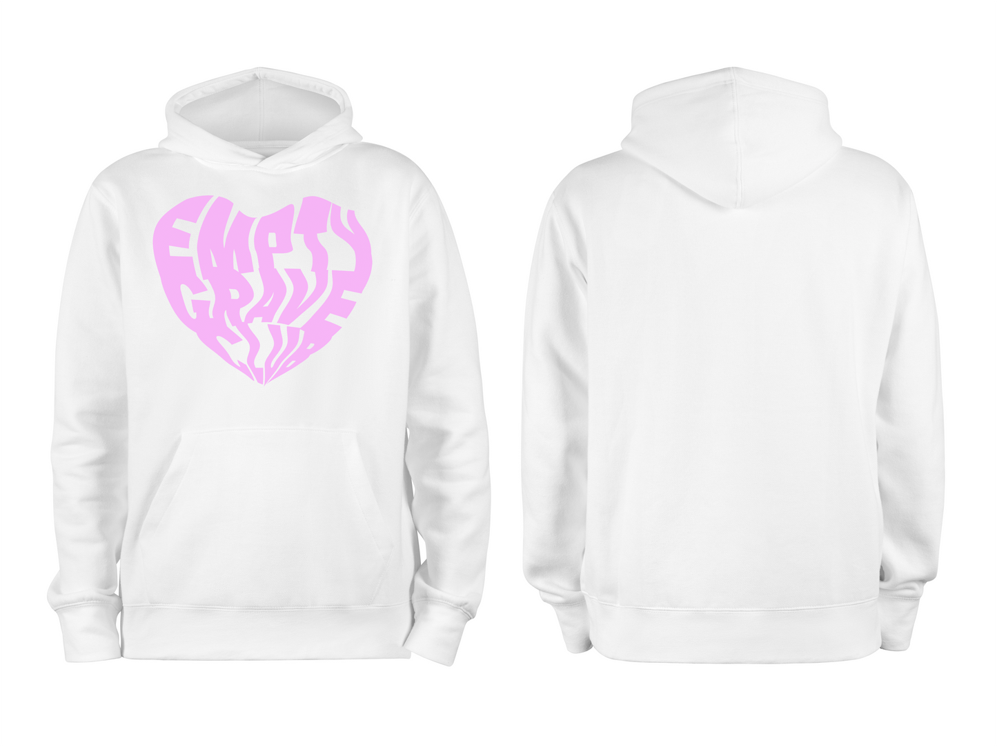 Empty Grave Club Heart Hoodie (White)